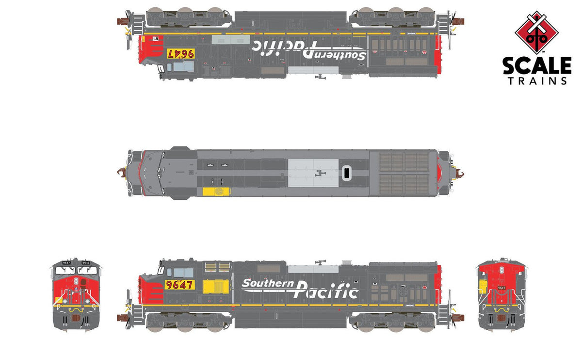 ScaleTrains Rivet Counter N SXT38550 DCC Ready GE DASH 9-44CW Locomotive Union Pacific 'ex-Southern Pacific Speed Lettering Patch' UP #9571