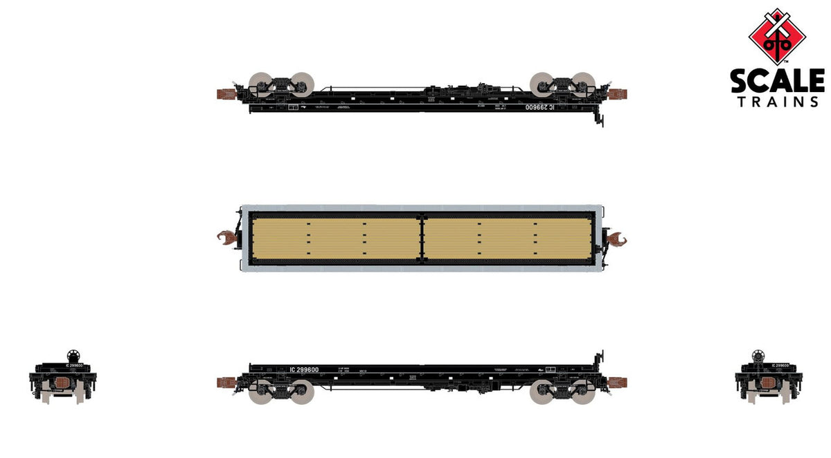 ScaleTrains Rivet Counter N SXT38649 Thrall 48' 2-Hood Coil Steel Car Illinois Central IC #299600