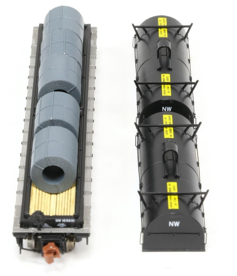 ScaleTrains Rivet Counter N SXT38657 Thrall 48' 2-Hood Coil Steel Car Norfolk & Western 'NS Black Hoods' NW #169622