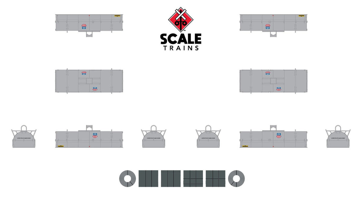 ScaleTrains Rivet Counter N SXT38662 Thrall 48' 2-Hood Coil Steel Car Union Pacific UP #249186