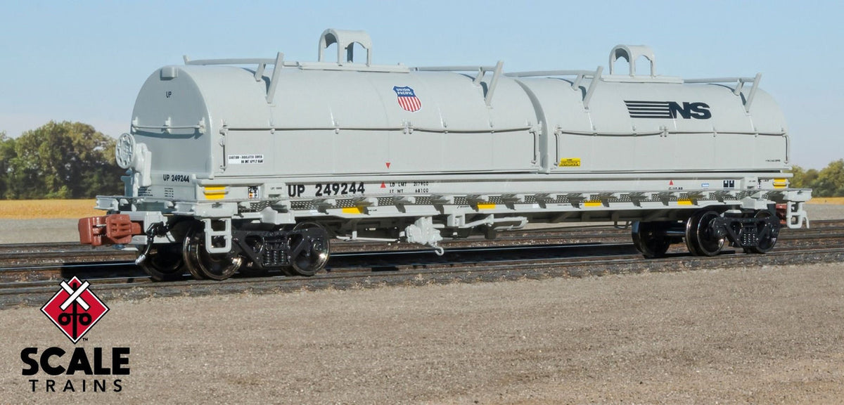 ScaleTrains Rivet Counter N SXT38672 Thrall 48' 2-Hood Coil Steel Car Union Pacific w/UP & NS Mismatched Hoods UP #249244