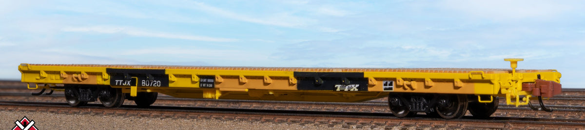 ScaleTrains Rivet Counter N SXT39032 BSC F68DH Flatcar Trailer Train/Patched/Speed Logo TTJX #80724