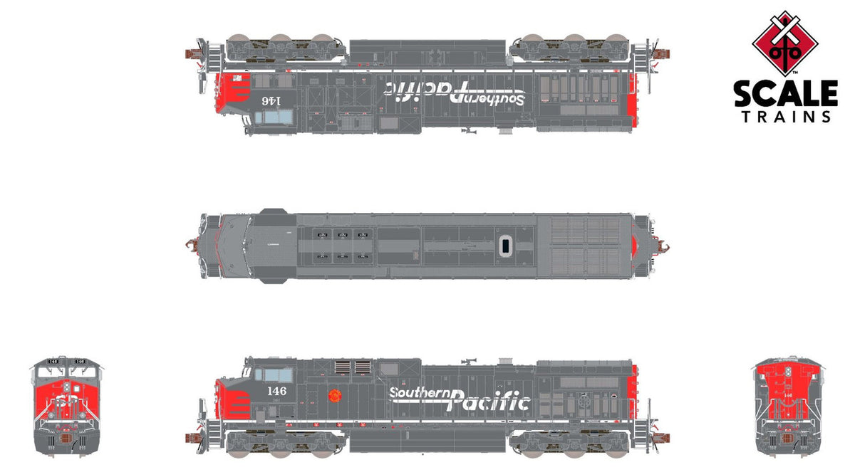 ScaleTrains Rivet Counter N SXT39127 DCC/ESU LokSound V5 Equipped GE AC4400CW Locomotive Southern Pacific 'Speed Lettering' Scheme SP #100