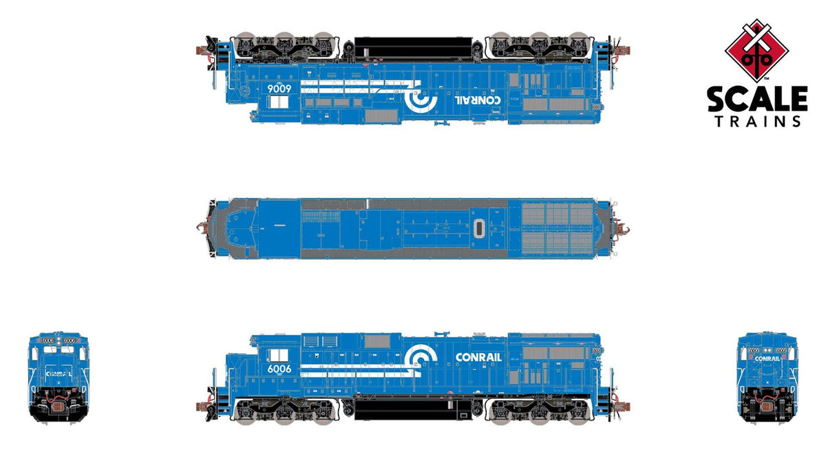 ScaleTrains Rivet Counter N SXT39178 DCC Ready GE C39-8 Locomotive Phase III Conrail '1990s Era' CR #6010
