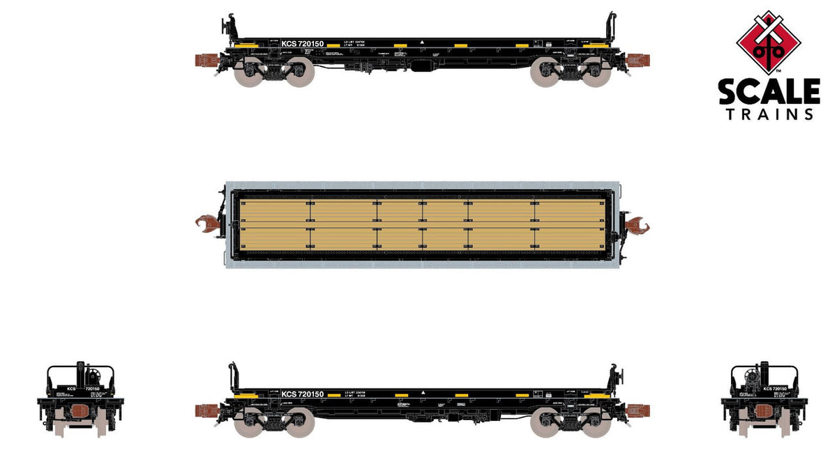 ScaleTrains Rivet Counter N SXT39276 Thrall-Trinity 42' Single Hood Coil Car Kansas City Southern KCS #720196