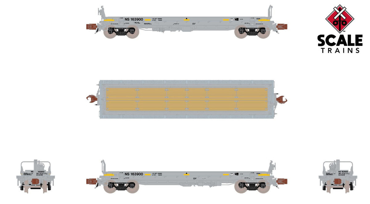 ScaleTrains Rivet Counter N SXT39280 Thrall-Trinity 42' Single Hood Coil Car Norfolk Southern 'Horsehead' NS #163933