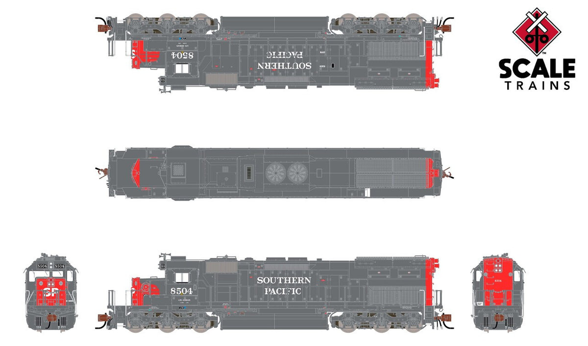 ScaleTrains Rivet Counter N SXT39586 DCC Ready EMD SD40T-2 Southern Pacific '1980s Era w/88" Nose' SP #8504