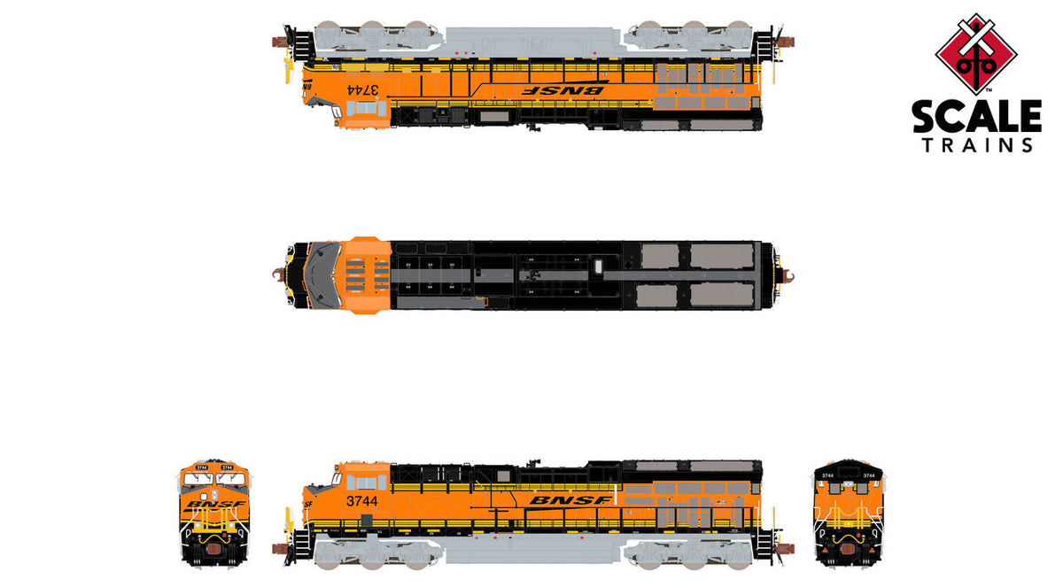 ScaleTrains Rivet Counter N SXT40434 DCC Ready GE ET44C4 Locomotive BNSF 'Heritage III' #3744
