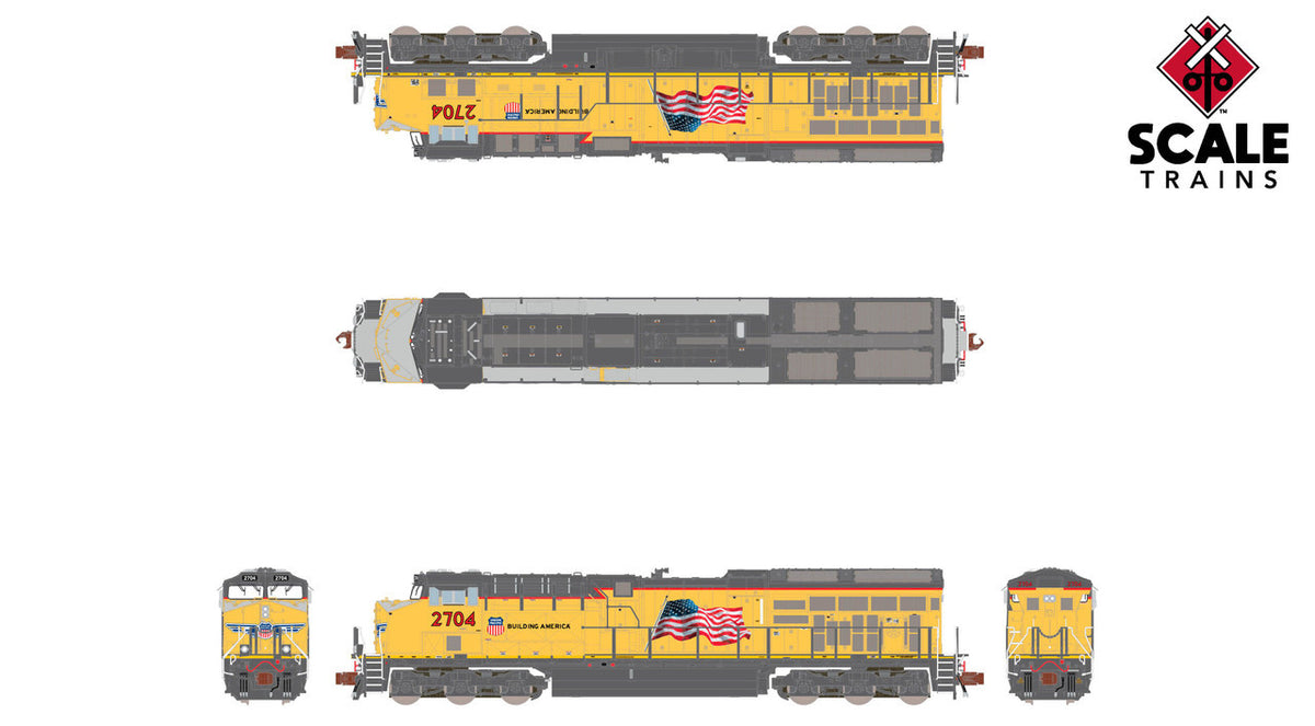 ScaleTrains Rivet Counter N SXT40451 DCC/ESU LokSound Equipped GE C45AH Locomotive Union Pacific 'Building America' UP #2727