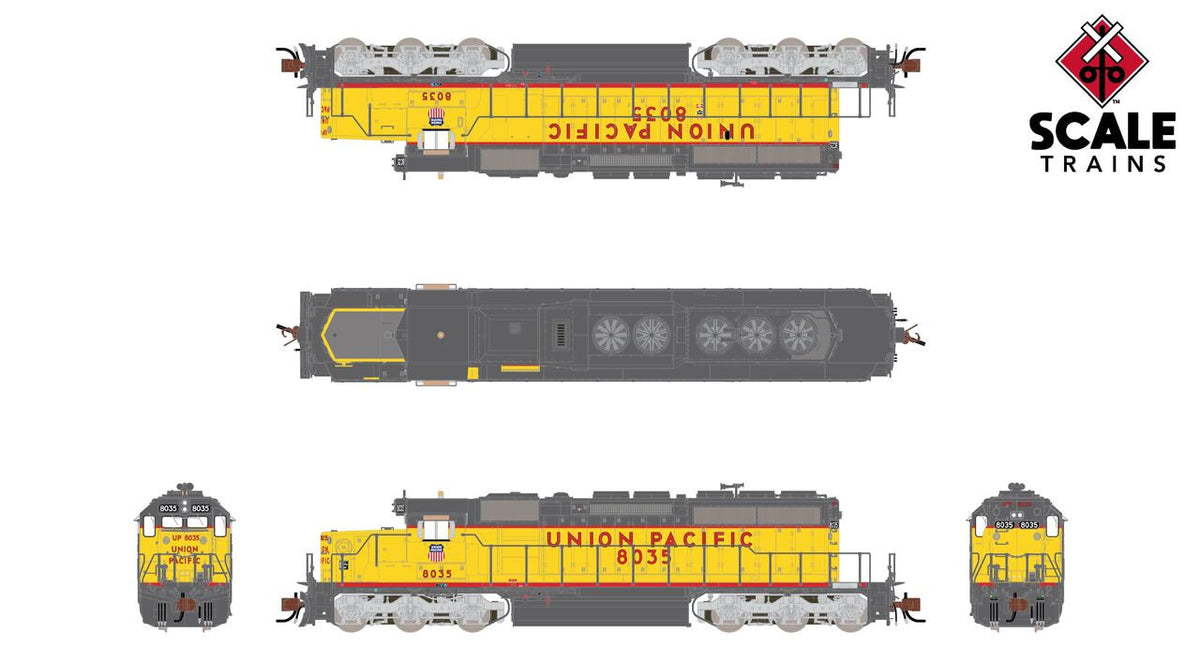 ScaleTrains Rivet Counter N SXT40727 DCC/ESU LokSound V5 Equipped EMD SD40-2 Union Pacific 'Fast Forty' w/116" Snoot Nose UP #8035