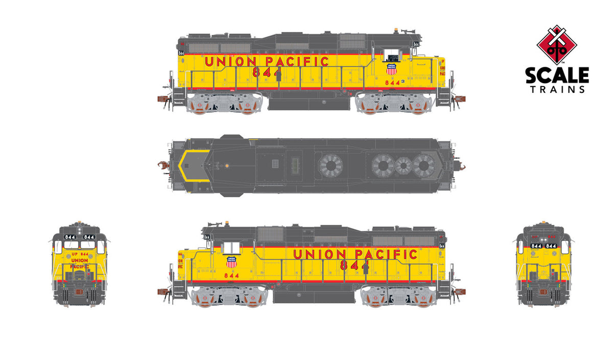 ScaleTrains Rivet Counter HO SXT40985 DCC/ESU Loksound 5 Equipped EMD GP30 Phase Ib2 Locomotive Union Pacific UP #844