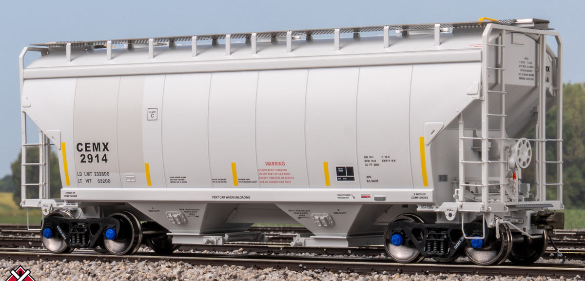 ScaleTrains Rivet Counter HO SXT41096 Gunderson 3250 Covered Hopper CEMEX "ex-AOKX Patched" w/Universal Outlet Gates CEMX #2914