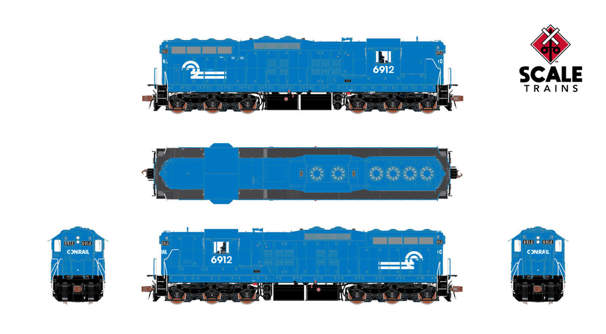 ScaleTrains Rivet Counter HO SXT41154 DCC/ESU Loksound 5 Equipped EMD SD9 Locomotive Conrail 'Can Opener' CR #6909