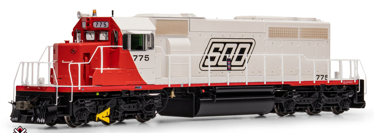 ScaleTrains Rivet Counter HO SXT42162 DCC/ESU LokSound V5 Equipped EMD SD40-2 Locomotive Soo Line/Parallelogram/Saturn 6552 Strobe Light SOO #775
