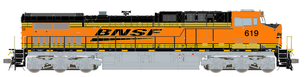 ScaleTrains Rivet Counter HO SXT42248 DCC/ESU Loksound 5 Equipped GE AC44C4M BNSF/Heritage III w/PTC BNSF #619