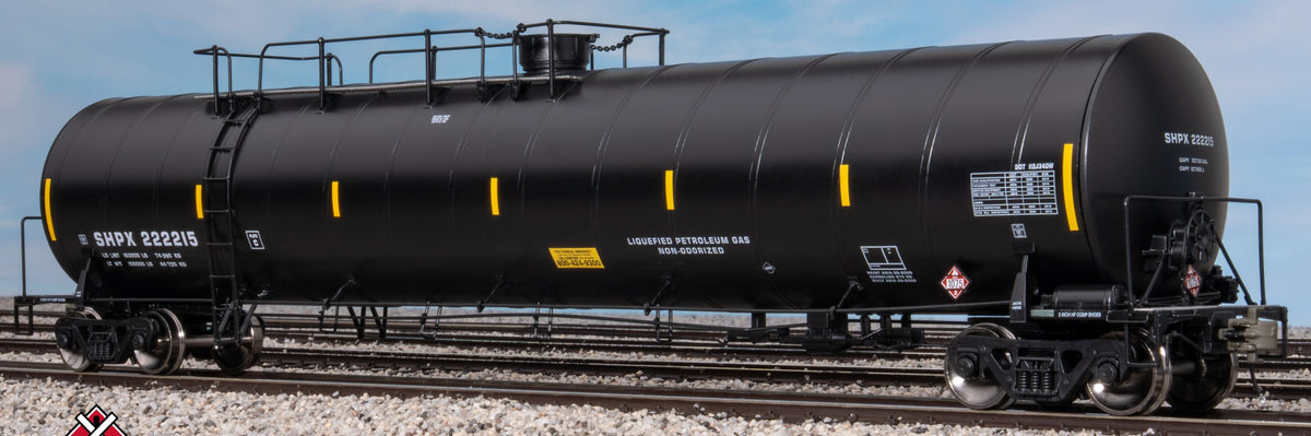 ScaleTrains Rivet Counter HO SXT42448 ARI 33K Gallon Spiral Jacketed Tank Car American Railcar Leasing/LPG/Intermediate SHPX #222232