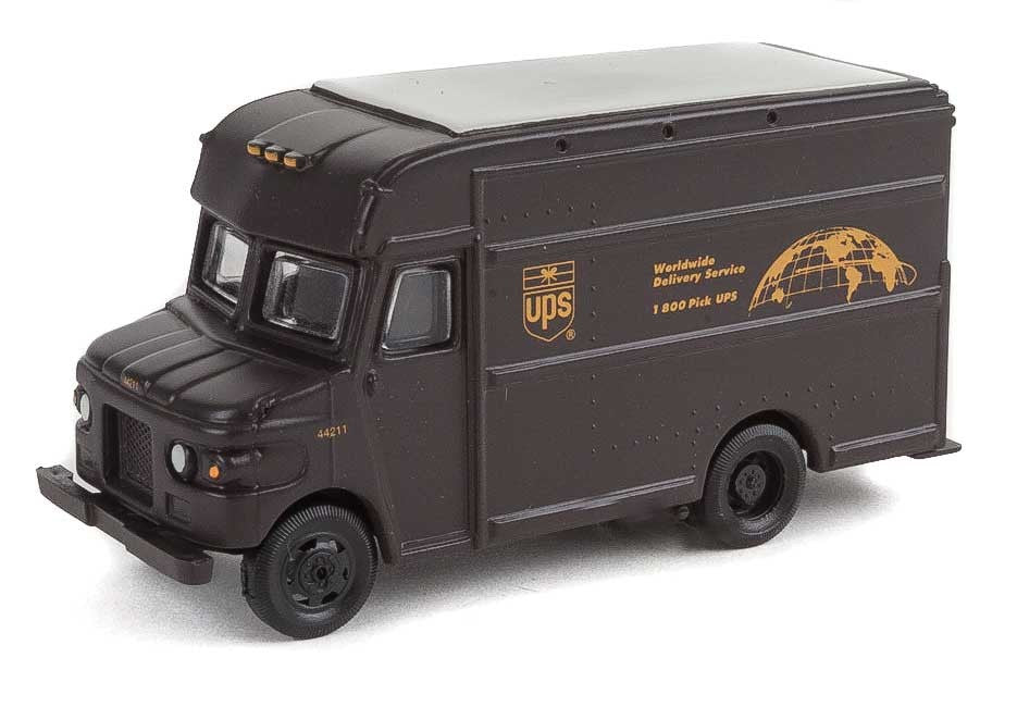 Walthers SceneMaster HO 949-14000 UPS Package Car - Assembled - United Parcel Service Bow Tie Shield Logo