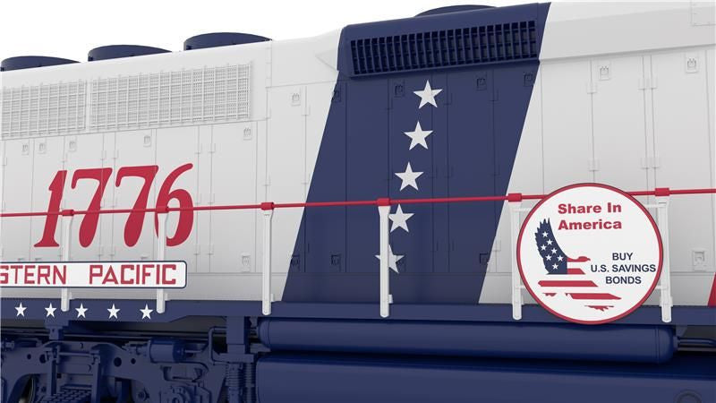Rapido Trains Inc HO 40560 DCC/ESU LokSound V5 Equipped EMD GP40 Locomotive Set Western Pacific 'Bicentennial' WP #1776 + WP #1976 2-Pack