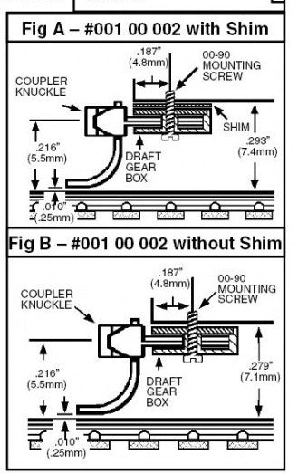 Micro Trains Line N 00110003 (1016-10) Universal Body Mount Couplers Medium Shank Bulk Pack – 10  pair