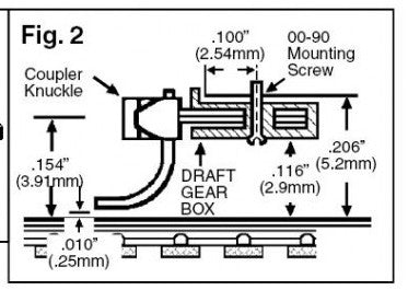 Micro Trains Line Nn3/Z 00202021 (905) Body Mount Coupler for Nn3 & Z Cars  - 2 Pair
