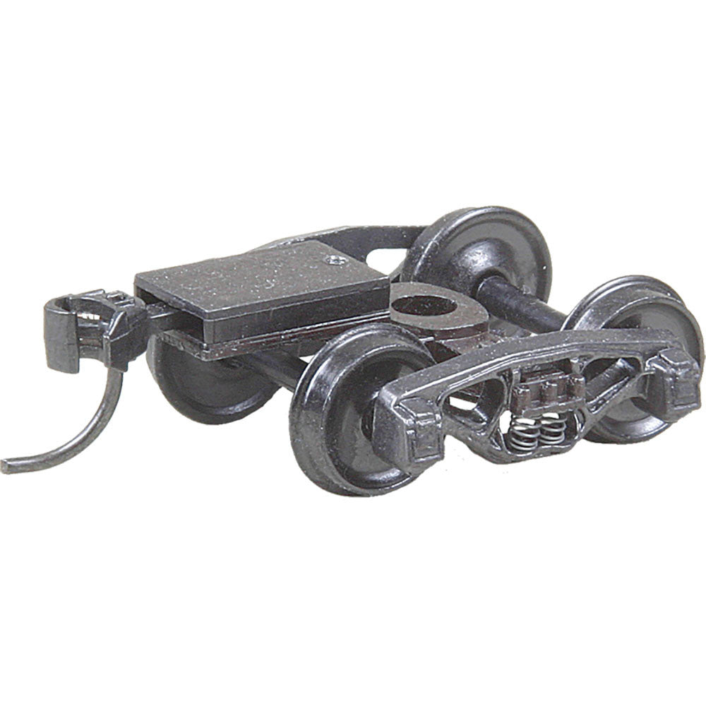 Kadee HO #502 Bettendorf 50-ton Trucks with Ready-to-Mount #148 Metal Whisker Couplers with 33 inch Smooth Back Wheels Metal Fully Sprung - 1 Pair