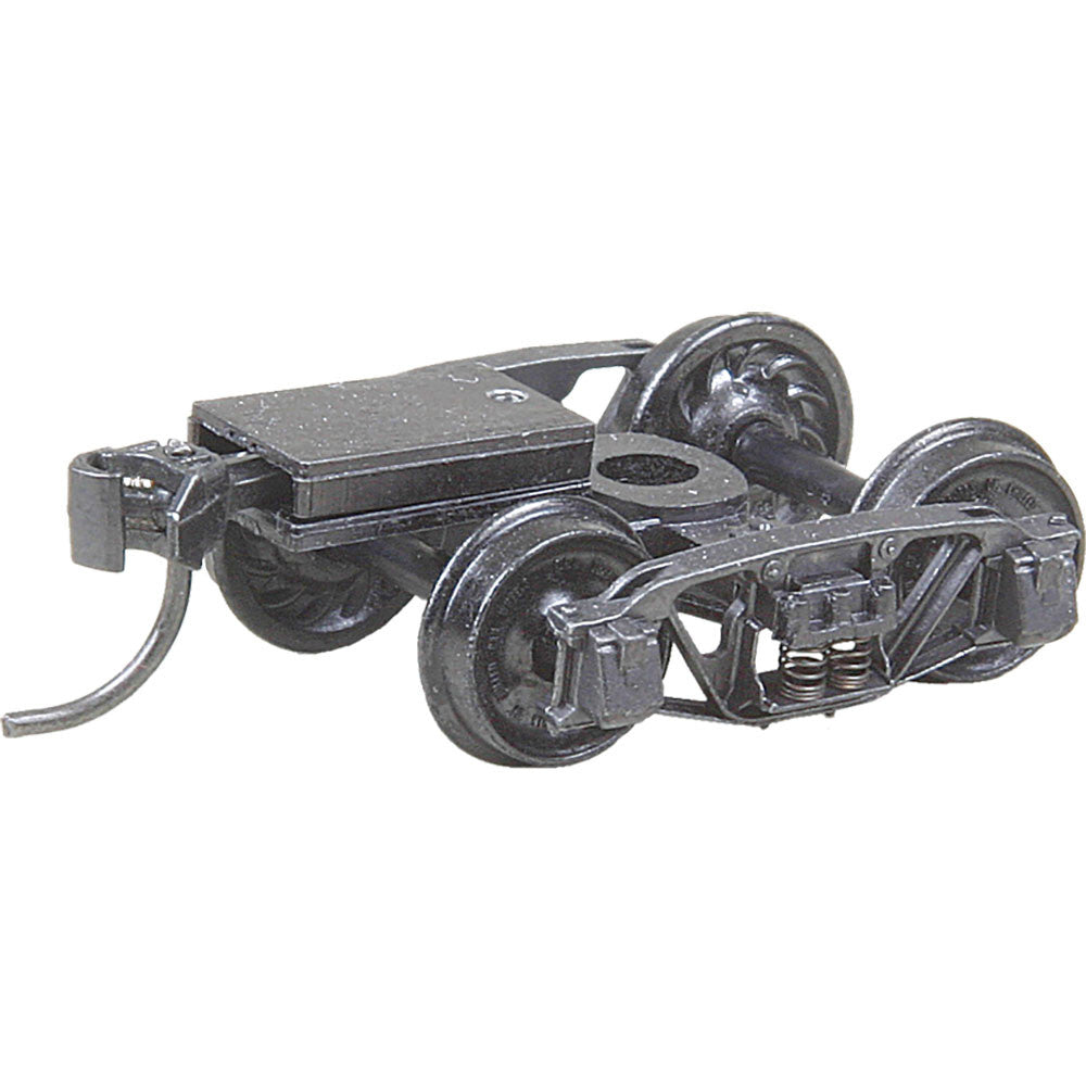 Kadee HO #510 Andrews 1898 Trucks with Ready-to-Mount #148 Whisker Metal Couplers 33 inch Ribbed Back Wheels Metal Fully Sprung - 1 Pair