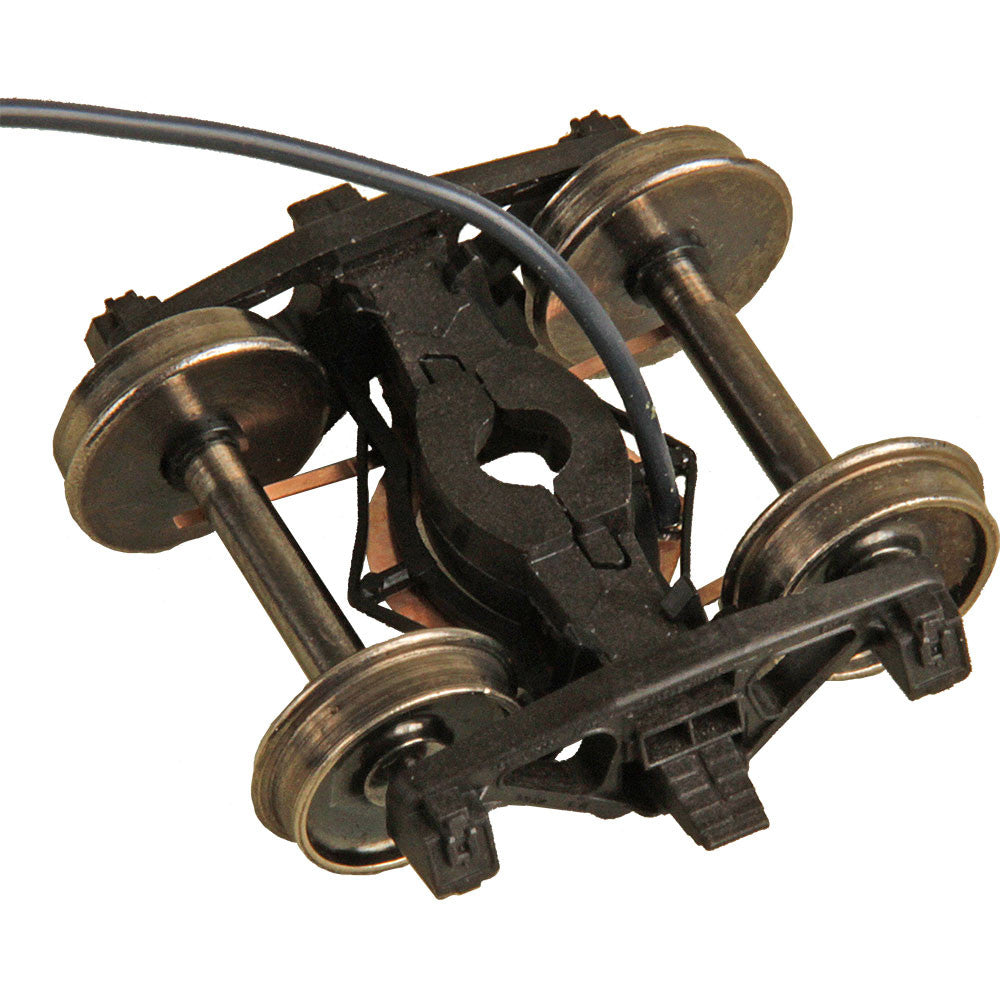 Kadee HO #590 Bettendorf AAR Electrical Pickup Self Centering Caboose Trucks with 33" Smooth Back Wheels Leaf Spring 'HGC' - 1 Pair