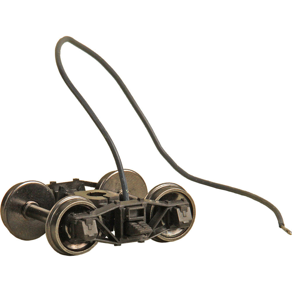 Kadee HO #593 Arch Bar Electrical Pickup Self Centering Caboose Trucks with 33 inch Smooth Back Wheels Leaf Spring 'HGC' - 1 Pair
