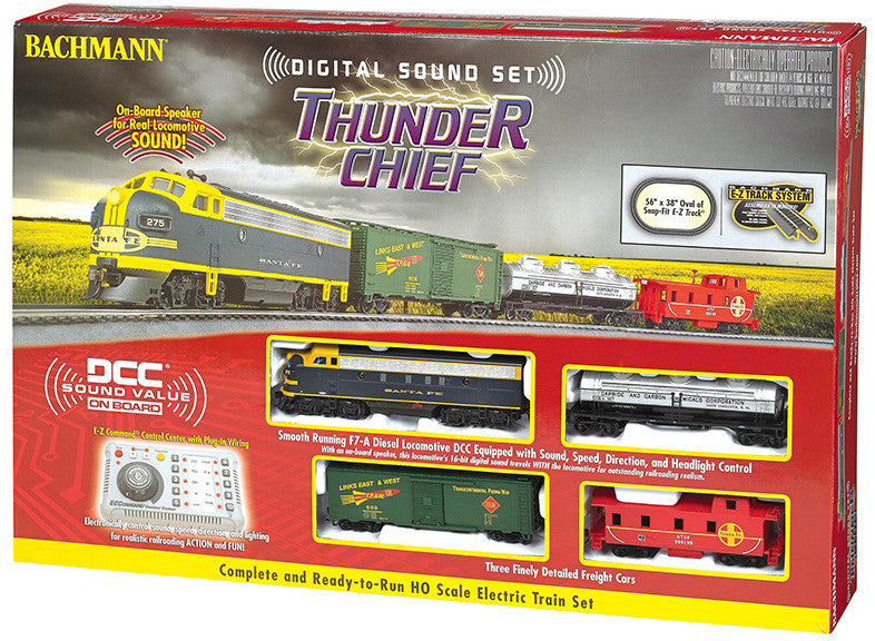Bachmann HO 00826 The Thunder Chief with DCC Sound Value F7 - Santa Fe Train Set