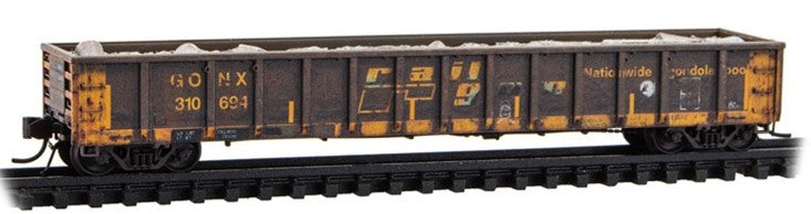 Micro Trains Line N 170144014 52'6" Greenville 2494 Mill Gondola Weathered Railgon GONX #310694