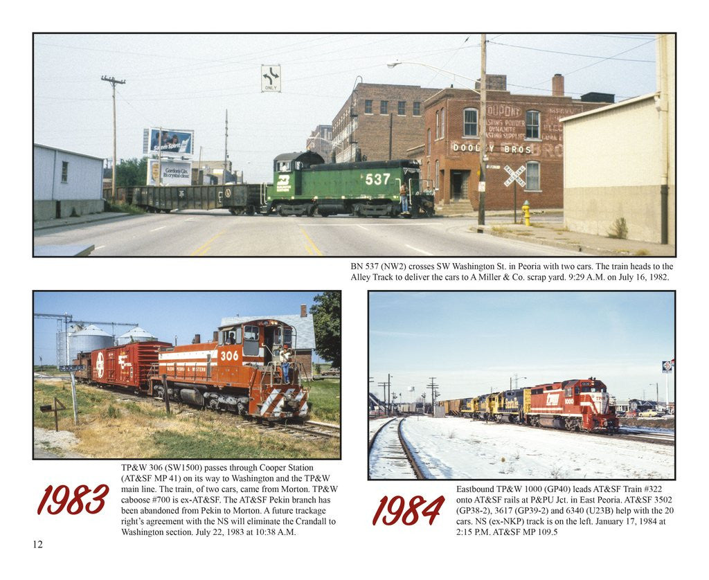 Morning Sun Books 'Soft Cover' 7537 Peoria Rails 1980-2012