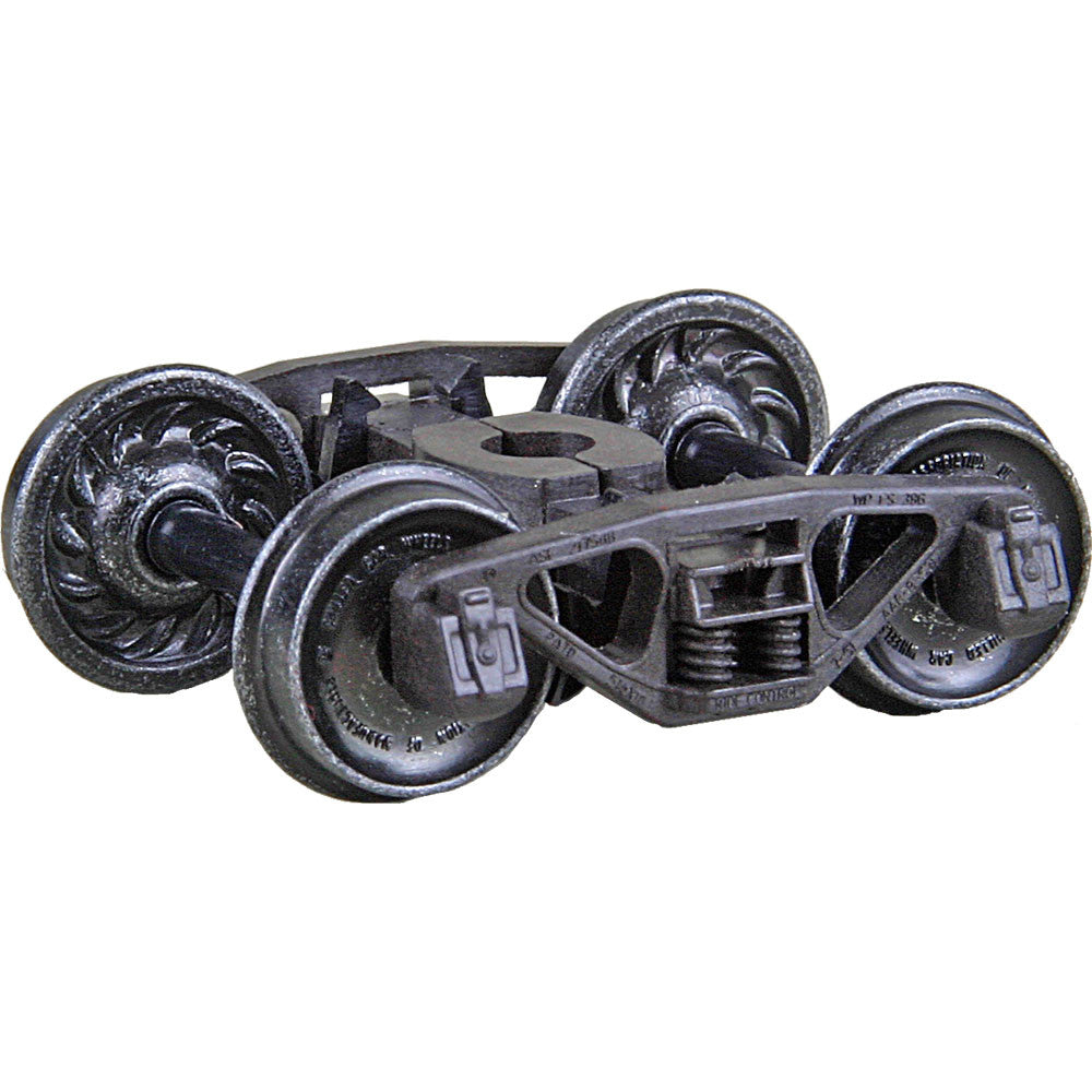 Kadee HO #1563 ASF Ride Control 50-Ton Self Centering Trucks with 33 inch Ribbed Back Code 88 Semi-Scale Wheels 'HGC' - 1 Pair
