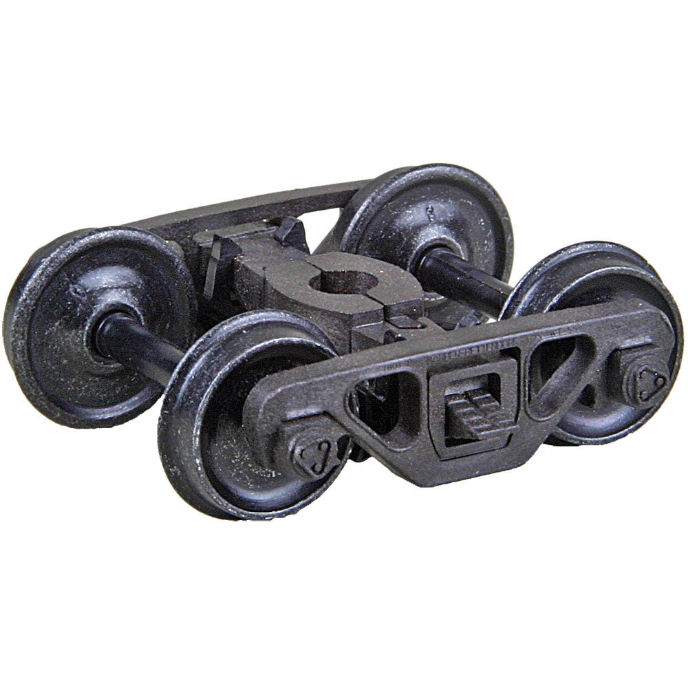 Kadee HO #1582 Barber Bettendorf Self Centering Caboose Trucks with 33" Smooth Back Code 88 Semi-Scale Wheels Leaf Spring 'HGC' - 1 Pair