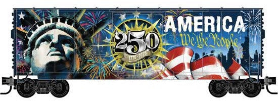 Micro Trains Line HO 310010004 Accurail AAR 40' Insulated Plug-Door Boxcar Liberty 250 America Graphics -  Kit