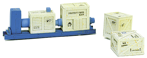Walthers Life-Like SceneMaster HO 433-1663 Flat Car Load Industrial Machinery Freight Car Load