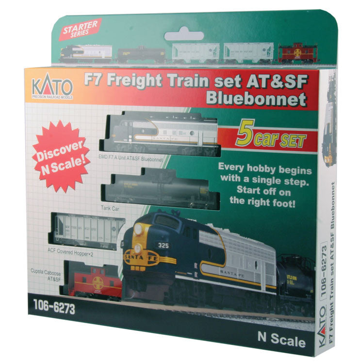 Kato N 106-6273 DCC Ready Diesel Freight Train-Only Set - Santa Fe