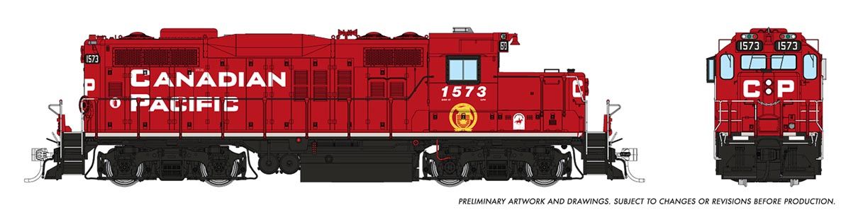 Rapido Trains Inc HO 54006 DCC Ready GP9u Locomotive Canadian Pacific "Block w/ Beaver" CP #1573