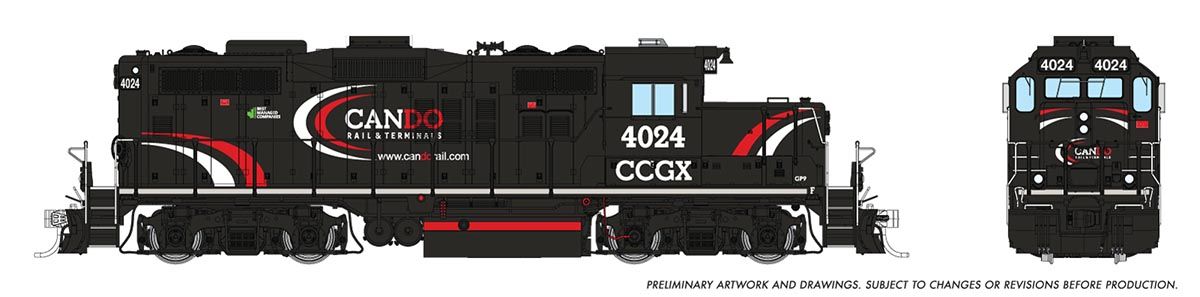 Rapido Trains Inc HO 54522 DCC/ESU LokSound V5 Equipped GP9u Locomotive Cando CCGX #4024