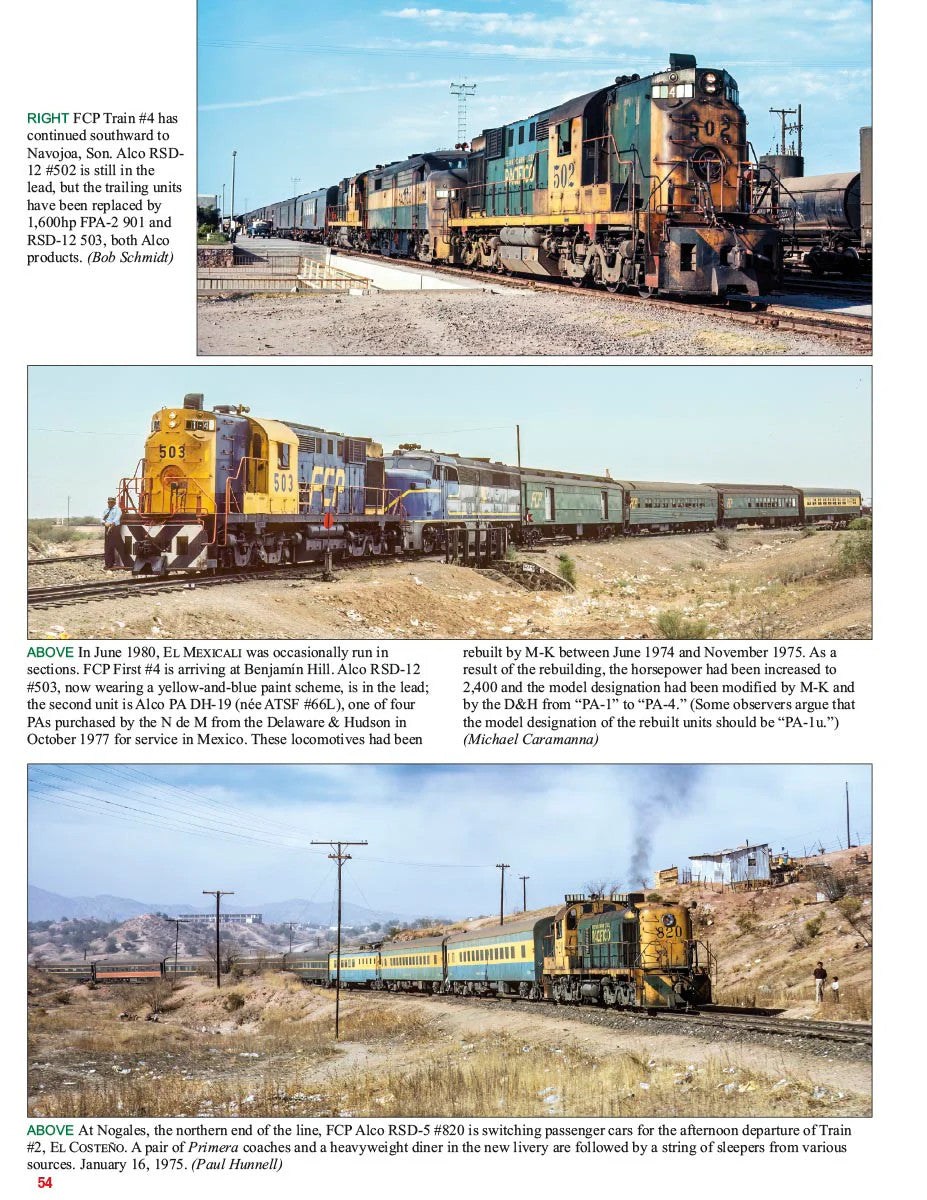 Morning Sun Books 1790 Mexican Passenger Trains In Color