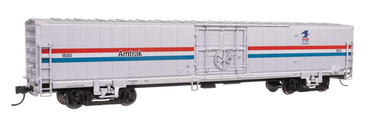Walthers Mainline HO 910-31104 60' Thrall Material Handling Car MHC-2 Amtrak 'Phase III' w/US Mail Logo #1530