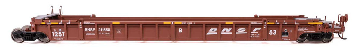 Walthers Mainline HO 910-55819 NSC Articulated 3-Unit 53' Well Car BNSF Railway BNSF #211550