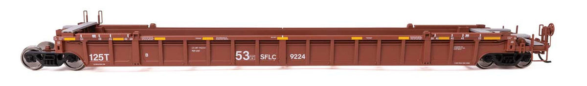 Walthers Mainline HO 910-55825 NSC Articulated 3-Unit 53' Well Car Santa Fe Leasing Co. SFLC #9363