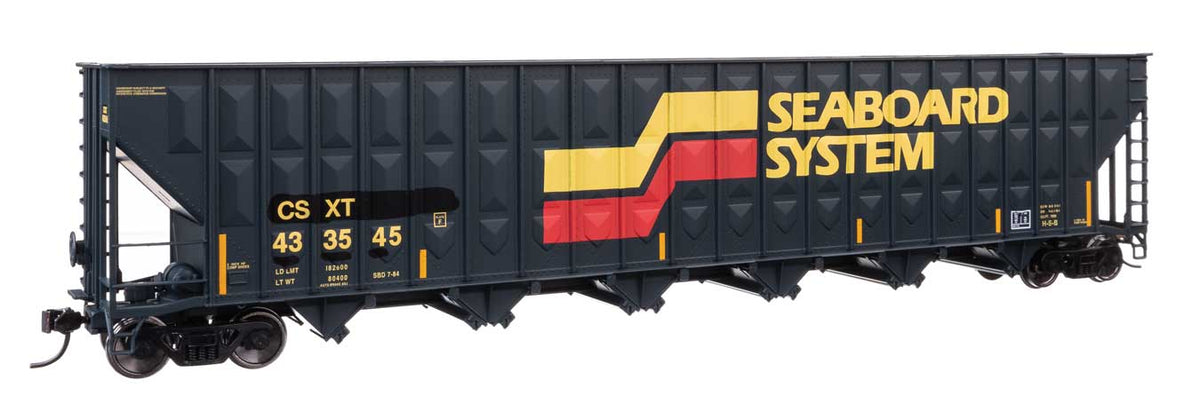 Walthers Mainline HO 910-56374 73' Greenville 7,000 Cubic Foot Wood Chip Hopper CSX Transportation CSXT #433545 (Patched Seaboard System)