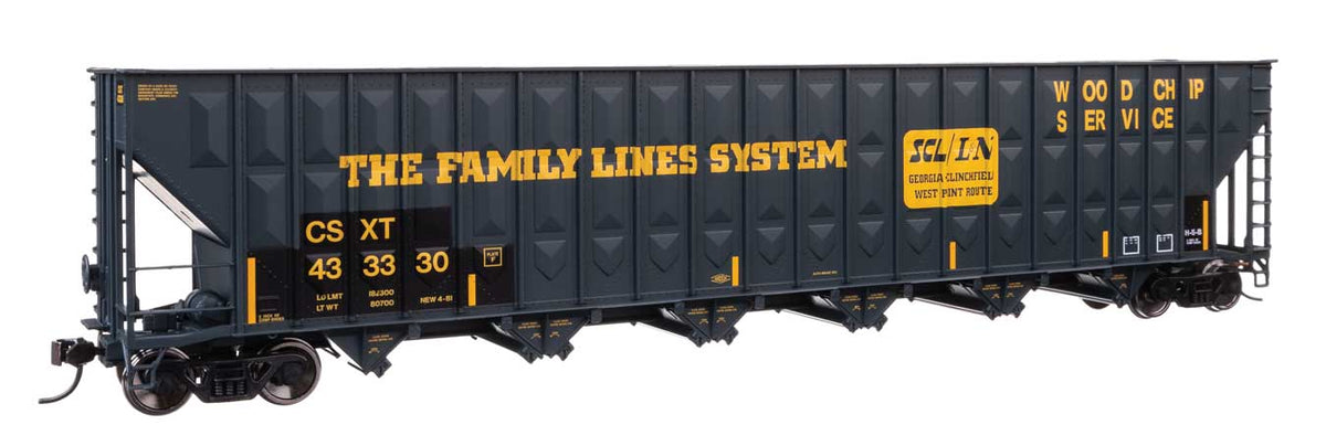 Walthers Mainline HO 910-56378 73' Greenville 7,000 Cubic Foot Wood Chip Hopper CSX Transportation CSXT #433330 (Patched Family Lines L&N/FLS)