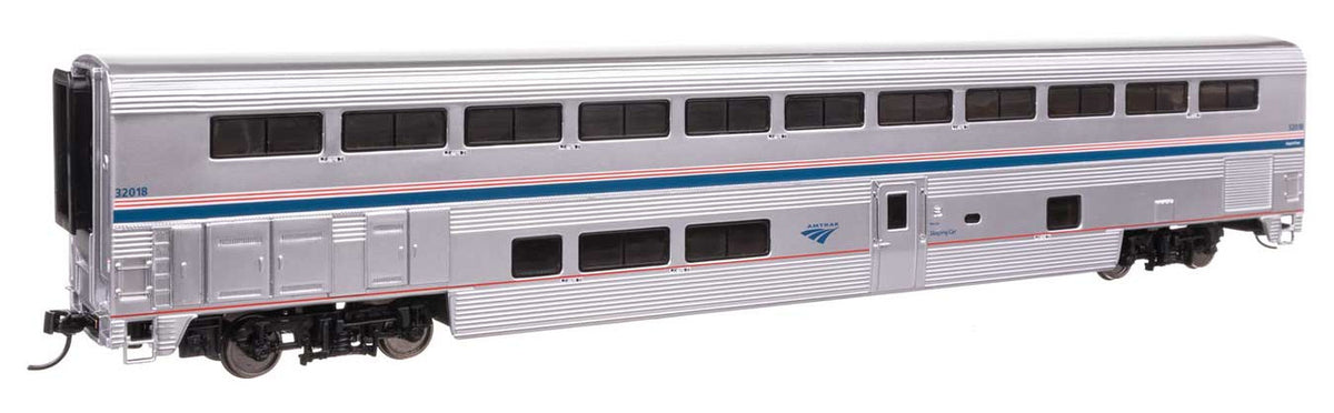 WalthersProto HO 920-12029 85' Pullman-Standard Superliner I Sleeper Lighted Amtrak 'Phase VI' Scheme AMTK #32018