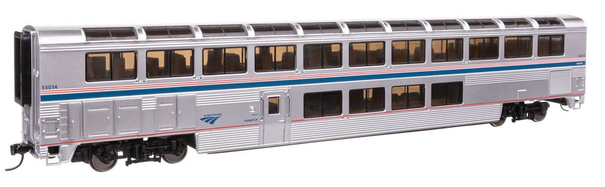 WalthersProto HO 920-12047 85' Pullman-Standard Superliner I Sightseer Lounge Lighted Amtrak 'Phase VI' Scheme AMTK #33014