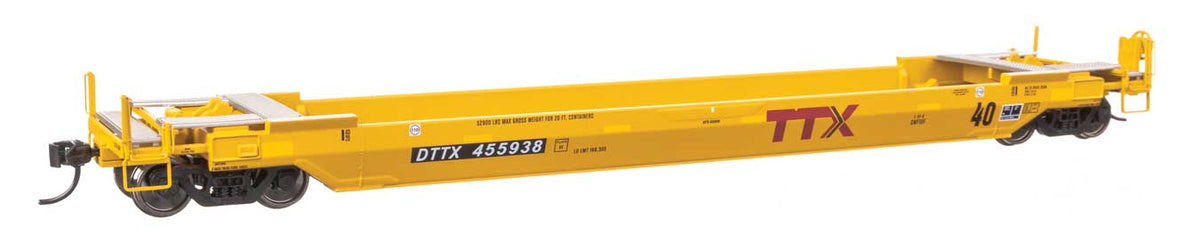 WalthersProto HO 920-109140 Gunderson Rebuilt All-Purpose 40' Well Car TTX DTTX #455938