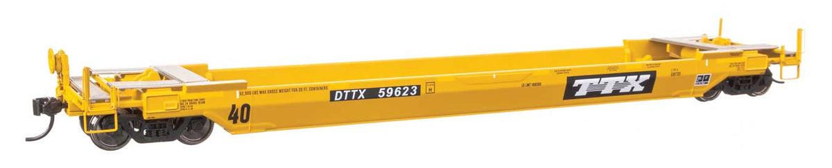 WalthersProto HO 920-109157 Gunderson Rebuilt All-Purpose 40' Well Car TTX "Old Logo" DTTX #59623
