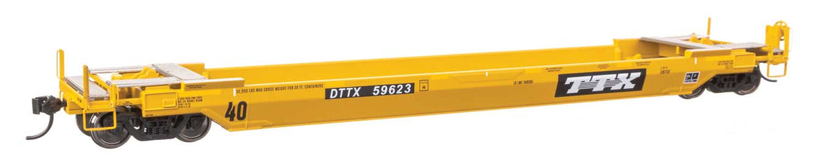 WalthersProto HO 920-109157 Gunderson Rebuilt All-Purpose 40' Well Car TTX "Old Logo" DTTX #59623