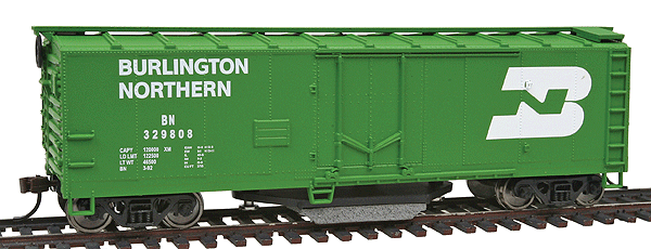 WalthersTrainline HO 931-1753 40' Plug-Door Ready to Run Track Cleaning Boxcar Burlington Northern BN #329808